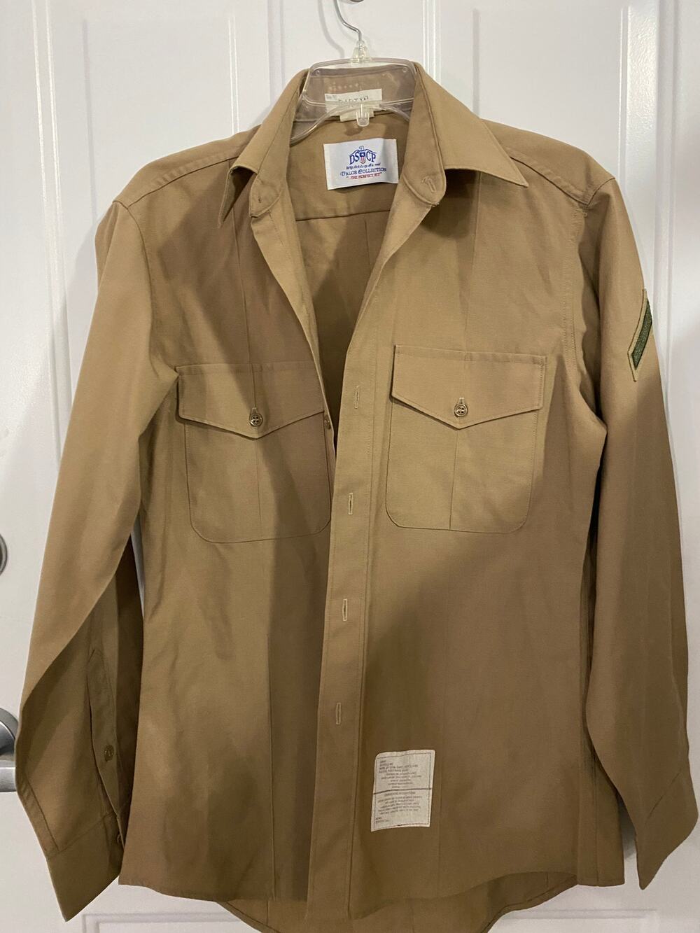DSCP Valor Collection USMC LCPL Mens Dress Long Sleeve Shirt Size 15 1/2x34